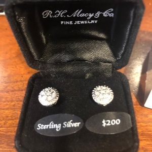 R.H Macy&Co Sterling silver earrings .